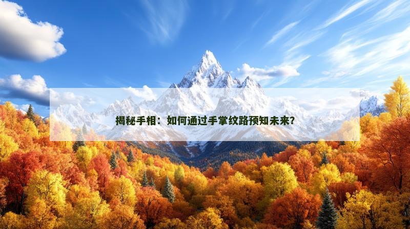 揭秘手相：如何通过手掌纹路预知未来？