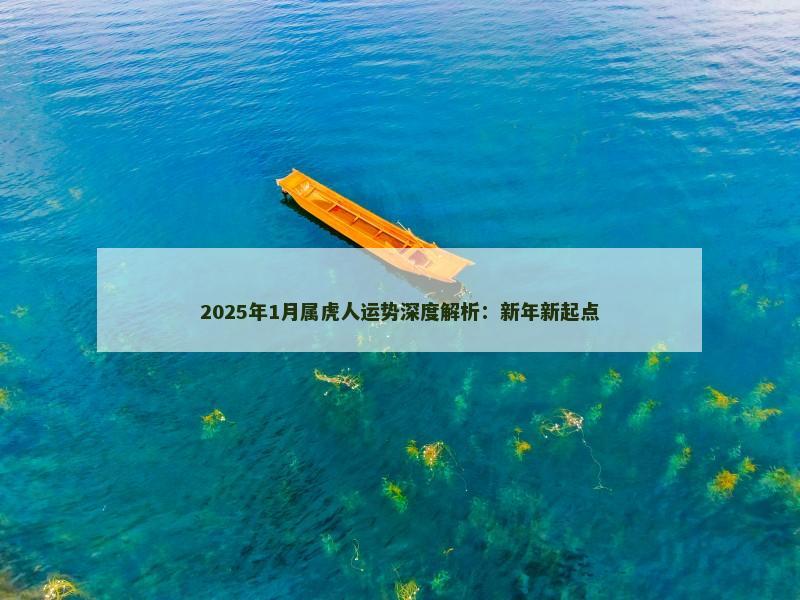 2025年1月属虎人运势深度解析：新年新起点