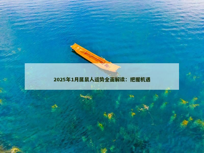 2025年1月属鼠人运势全面解读：把握机遇