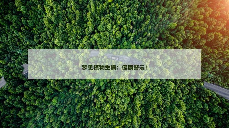 梦见植物生病：健康警示！