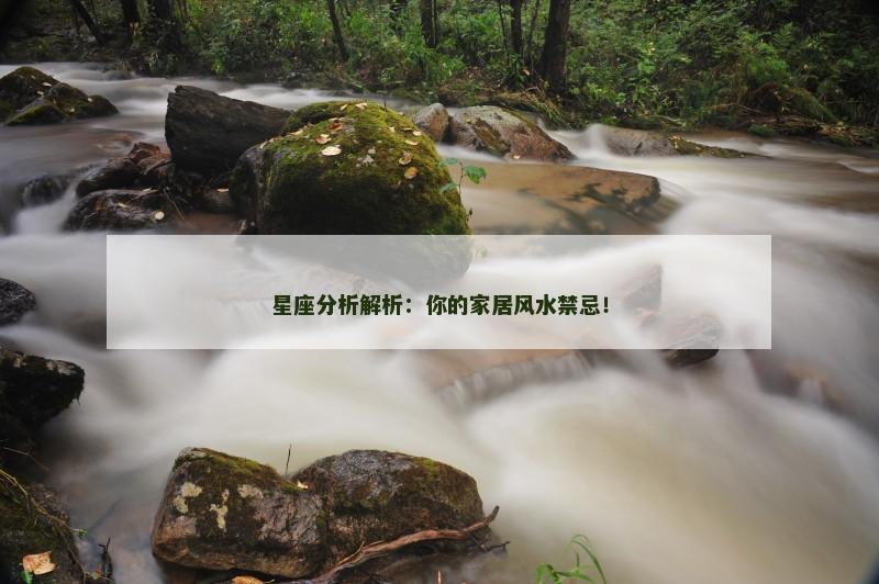 星座分析解析：你的家居风水禁忌！