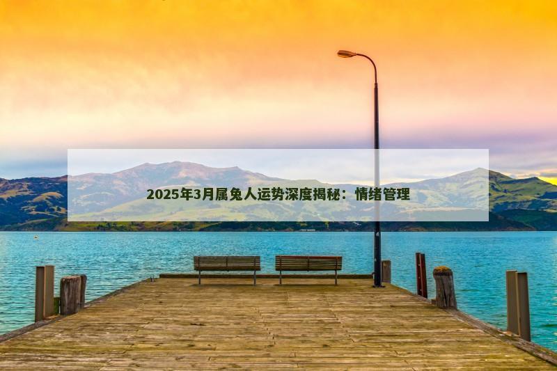 2025年3月属兔人运势深度揭秘：情绪管理